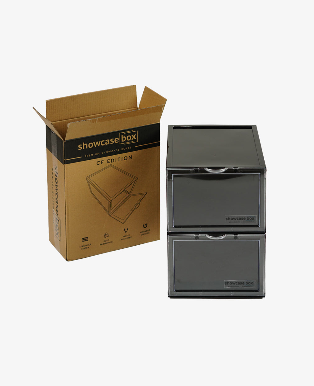 Front Display Showcase Box Container Black