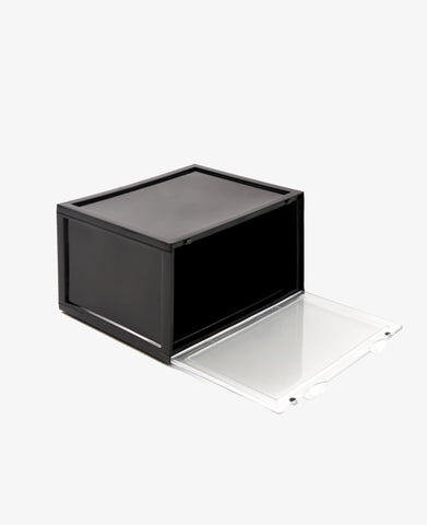 Showcase Box Drop Side Display Container Black