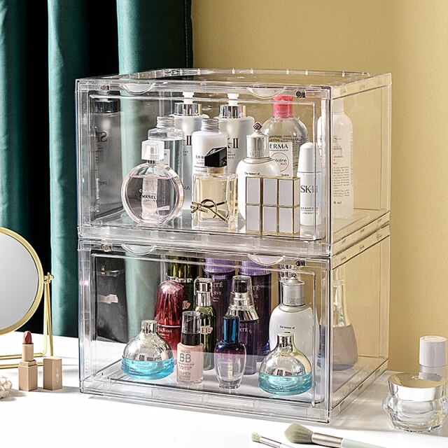 Clear Side Display Showcase Box Container